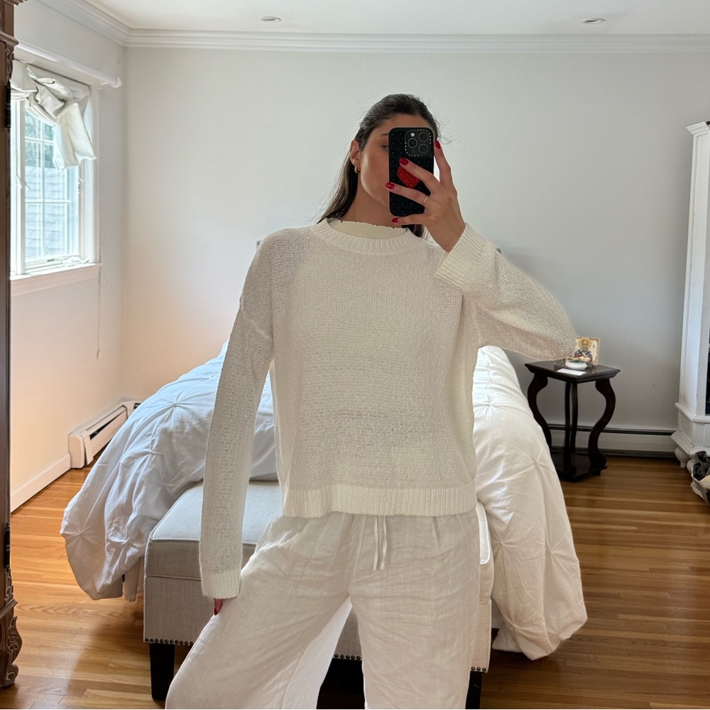 Lightweight White Sweater